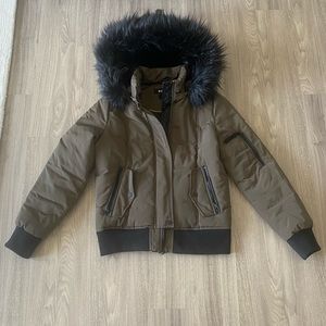 DKNY - Bomber Style Winter Coat (Olive Green)